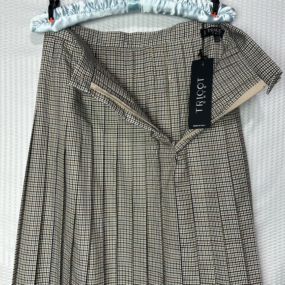 NWT Tricot Chic Houndstooth Pleated Skirt - Picture 7 of 14